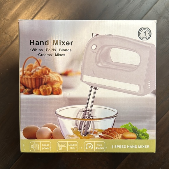 Liraip Electric Hand Mixer 5 Speed 400W Turbo with 5 Stainless Steel Accessories - Picture 7 of 7
